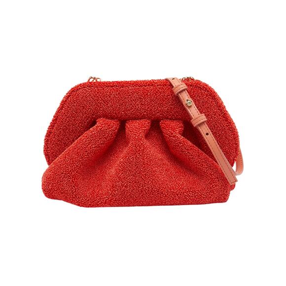 Neiman Marcus Handbags - Textured Apricot Themoire Tia Crossbody Bag